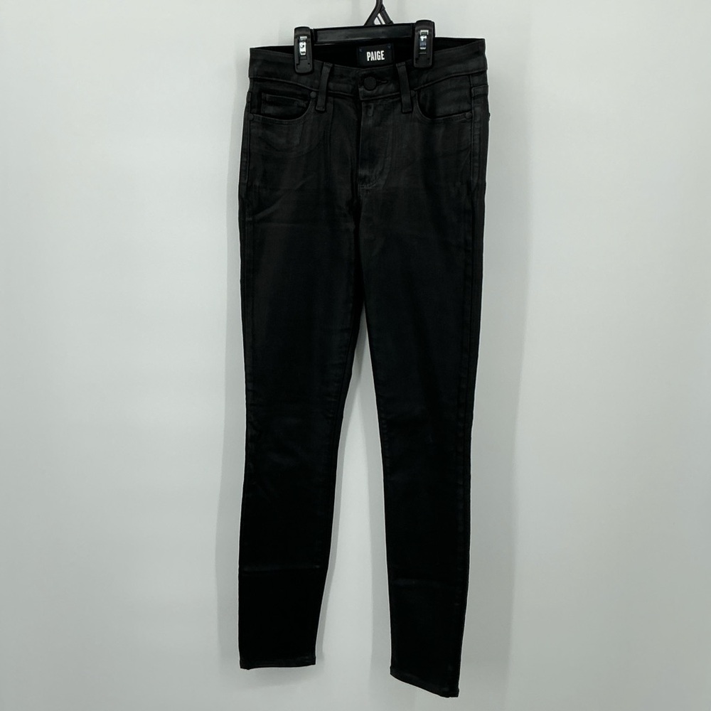 Paige Hoxton Ankle Leather Look Ankle Skinny Jean : 25